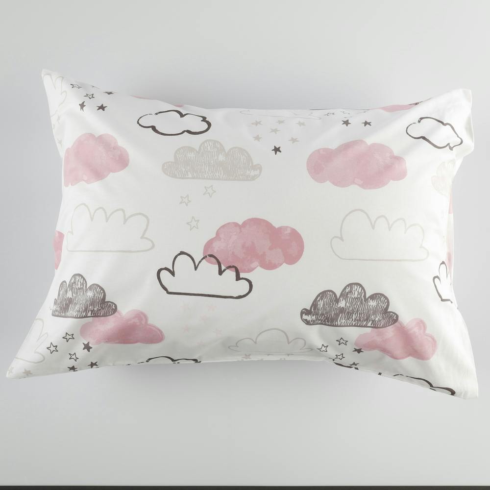 Garnitura sa prekrivačem roze oblaci