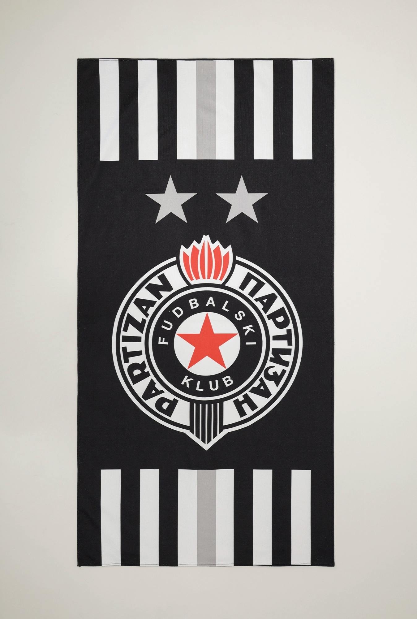 Plažni peškir Partizan pruga i grb